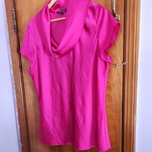 Chaus Fuchsia Cowl Neck Top